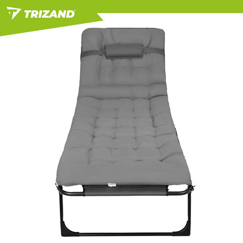 Foldbar Solseng med Hynde – Justerbar Have- og Strandliggestol