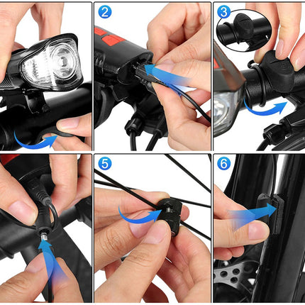 Multifunktionelt Cykellygte Set med Hastighedsmåler og Horn