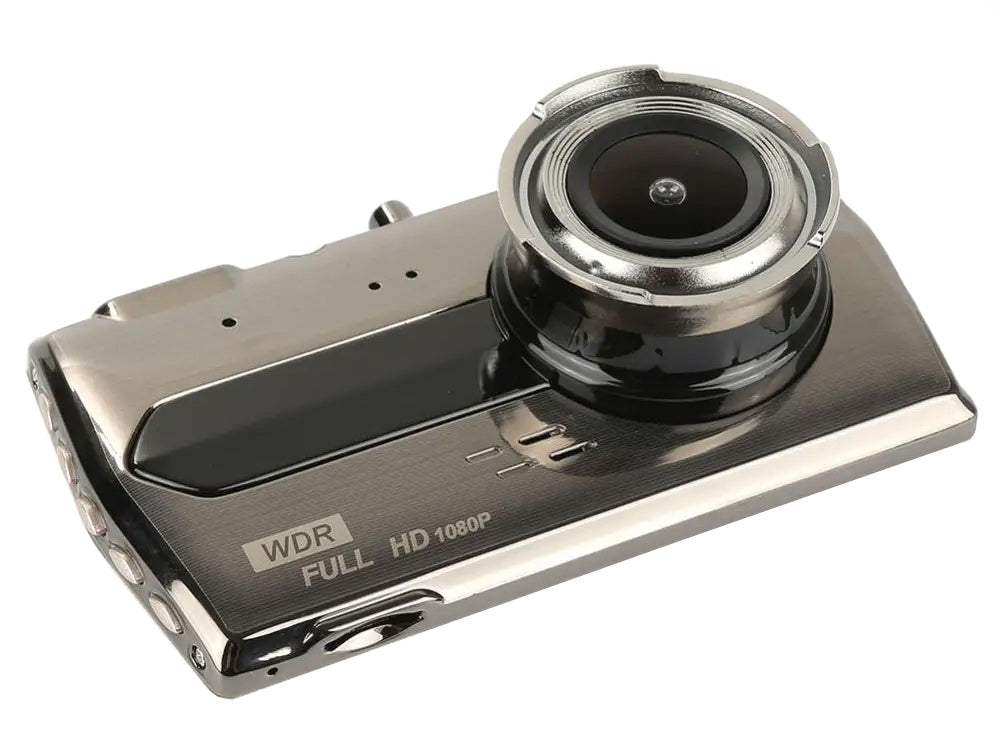 Full HD bilkamera med 4" LCD-skärm och 2 kameror (främre och bakre kamera)