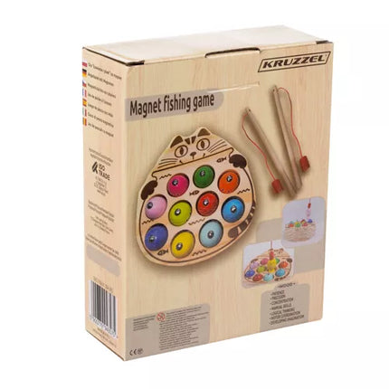 Magnetisk fiskespel i trä för barn 