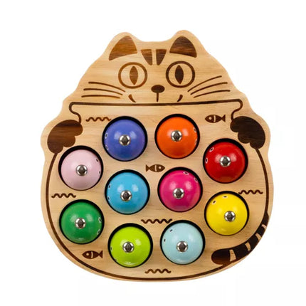 Magnetisk fiskespel i trä för barn 