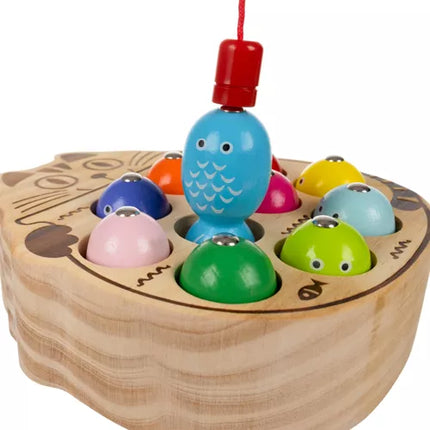 Magnetisk fiskespel i trä för barn 