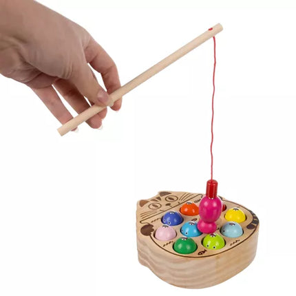 Magnetisk fiskespel i trä för barn 