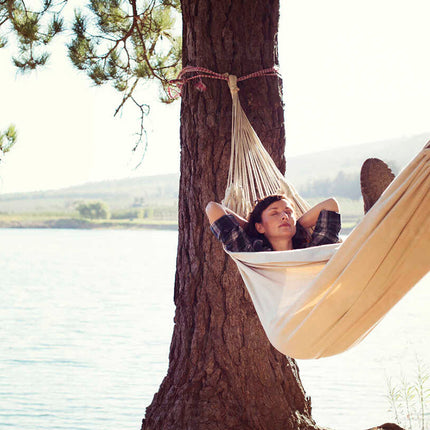 Stor trädgårdshängmatta med förvaringsväska