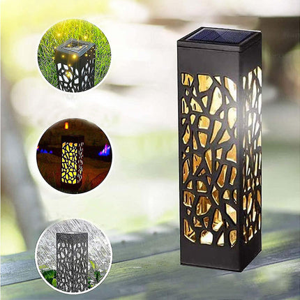 Soldriven trädgårdslykta dekorativt set med 4 st. med sensor