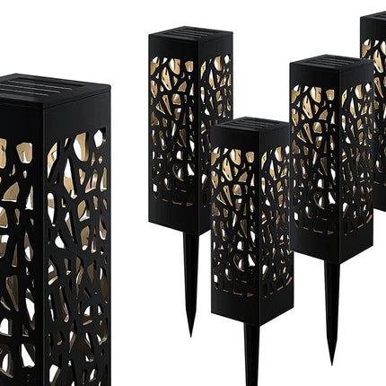 Soldriven trädgårdslykta dekorativt set med 4 st. med sensor