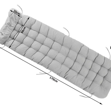 Stor trädgårdsstolsdyna 170 x 50 cm - Otroligt bekväm 