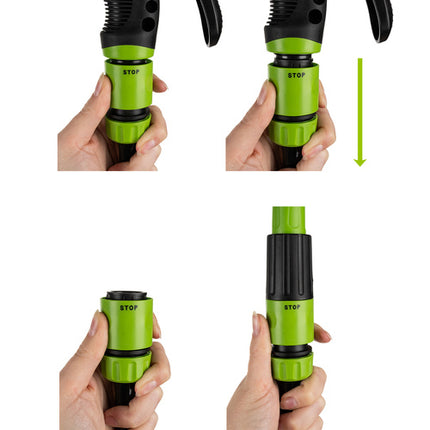 Komplett trädgårdsslang med automatisk upprullning – 25 meter med väggfäste och sprutpistol