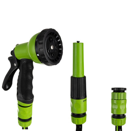 Komplett trädgårdsslang med automatisk upprullning – 25 meter med väggfäste och sprutpistol