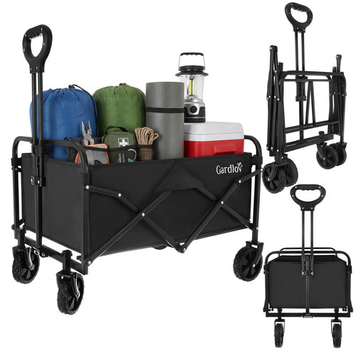 Transportvogn 80L, sammenklappelig – 85 kg Kapacitet med 4 hjul
