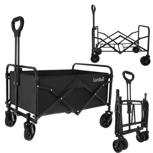 Transportvagn 80L, hopfällbar – 85 kg kapacitet med 4 hjul