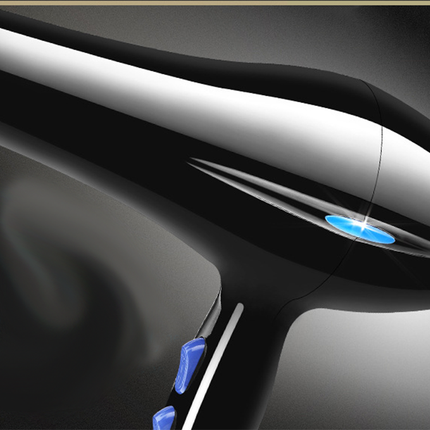 Kraftfull hårtork med justerbar jonisering, diffusor och stylingmunstycke