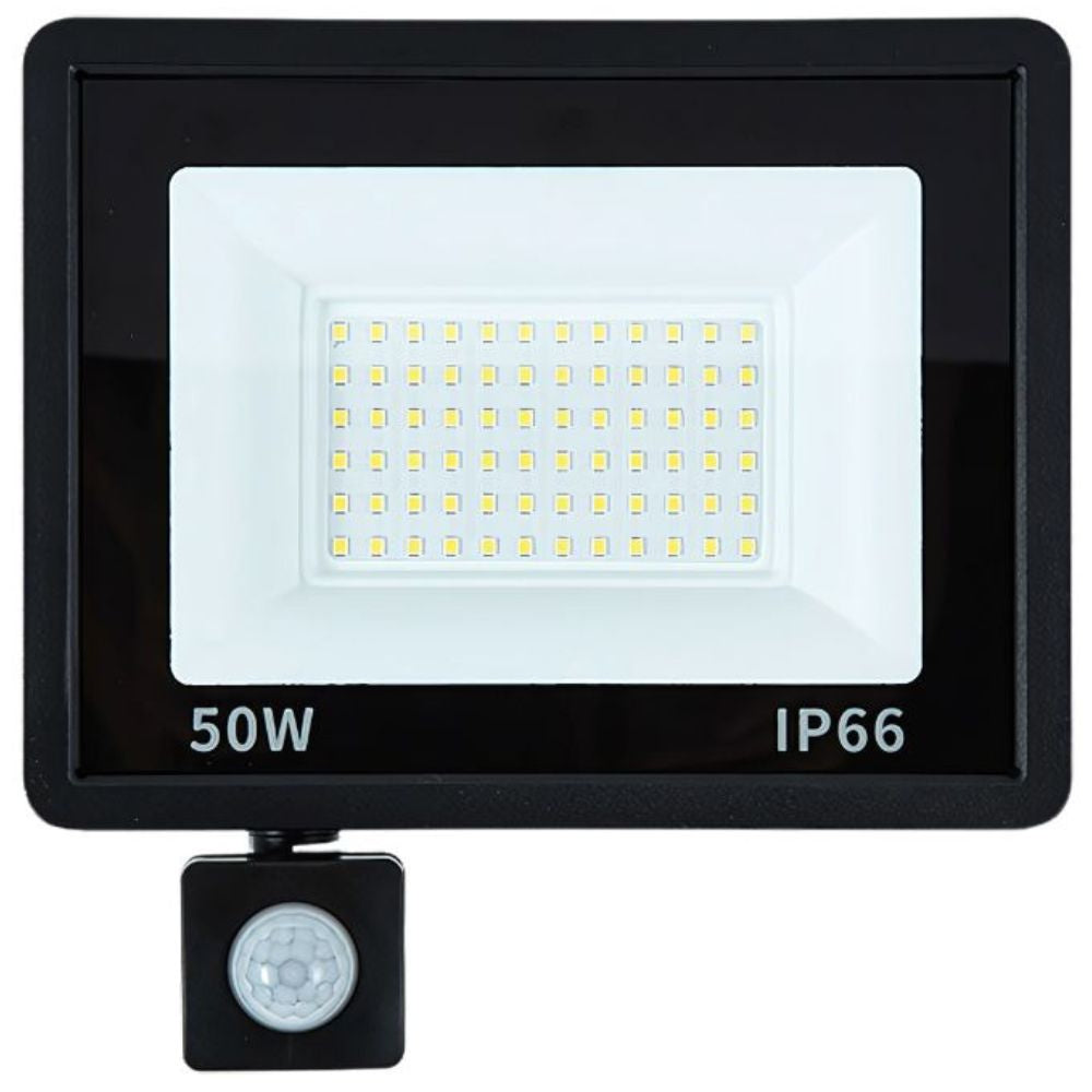Halogen LED-strålkastare 50W 6000K med skymningssensor (tänd/släck vid gryning) IP66.