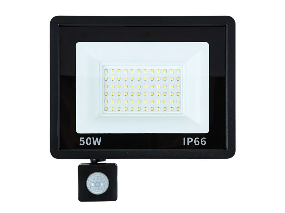 Halogen LED-strålkastare 50W 6000K med skymningssensor (tänd/släck vid gryning) IP66.