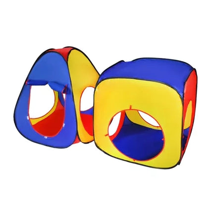 Legetelt til børn 3-i-1 til indendørs og udendørs leg – Tipi + Tunnel + Hus