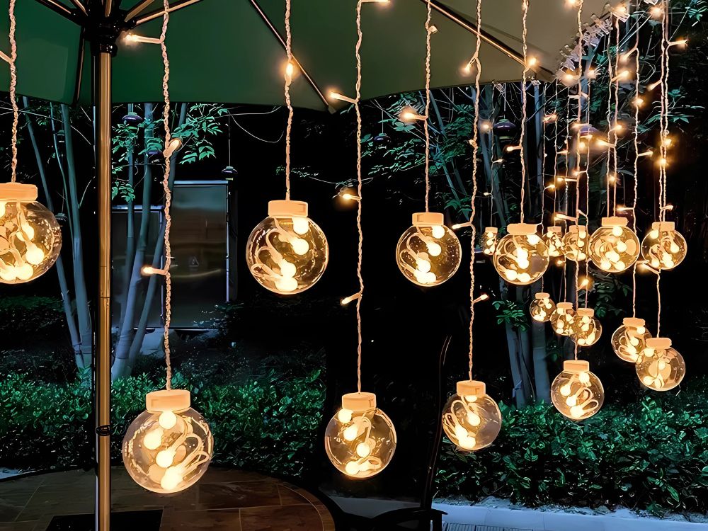 Ljuslänk med 138 LED-lampor – Varmvit IP44, För inomhusbruk