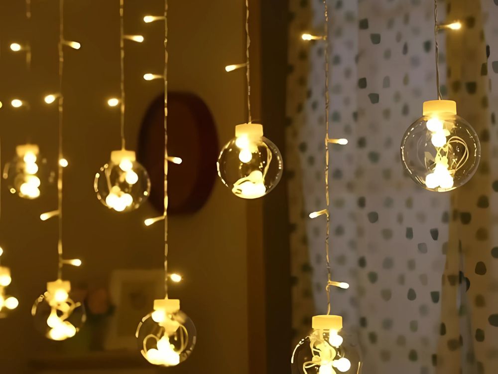 Ljuslänk med 138 LED-lampor – Varmvit IP44, För inomhusbruk