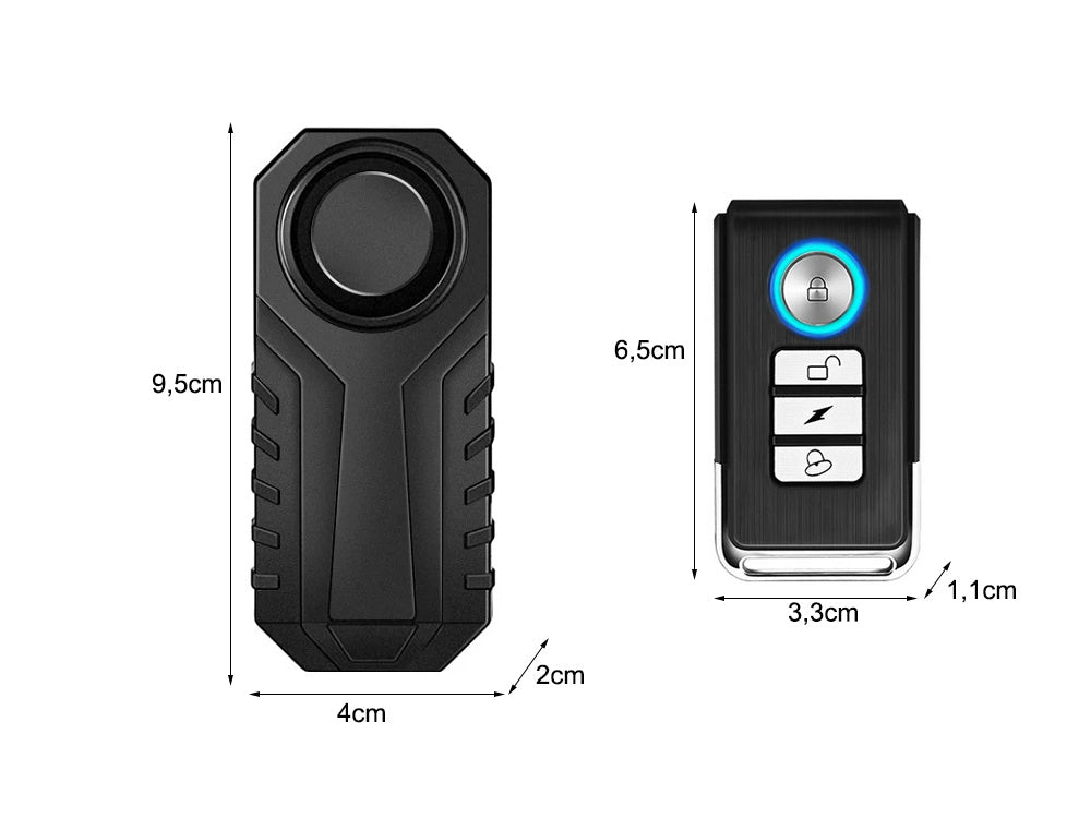 Cykel- og Motorcykelalarm - Tyverisikring med Fjernbetjening
