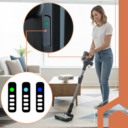 Trådløs Støvsuger 400W  med LED Børste & Op til 52 Minutters Driftstid
