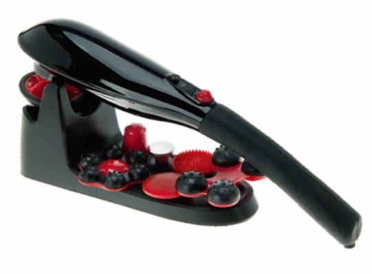 Universal vibrationsmassageapparat med 7 olika massagehuvuden