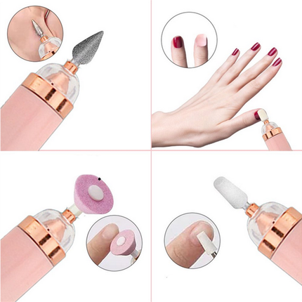 Trådløs Neglefil til Manicure og Pedicure med USB-Opladning