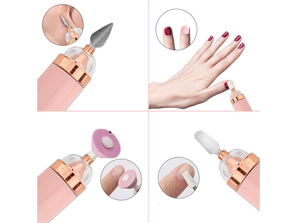 Trådløs Neglefil til Manicure og Pedicure med USB-Opladning