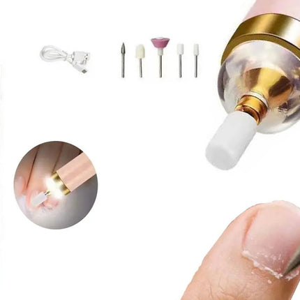 Trådløs Neglefil til Manicure og Pedicure med USB-Opladning