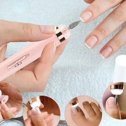 Trådløs Neglefil til Manicure og Pedicure med USB-Opladning