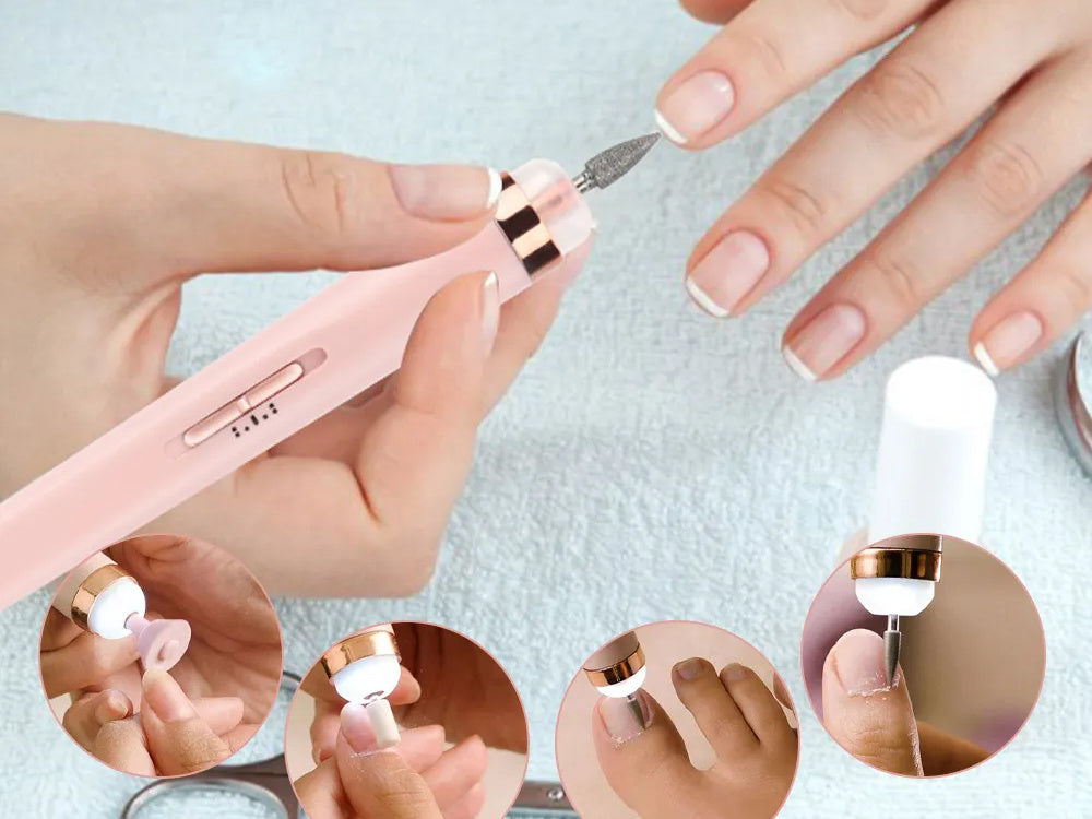 Trådlös nagelfil för manikyr och pedikyr med USB-laddning