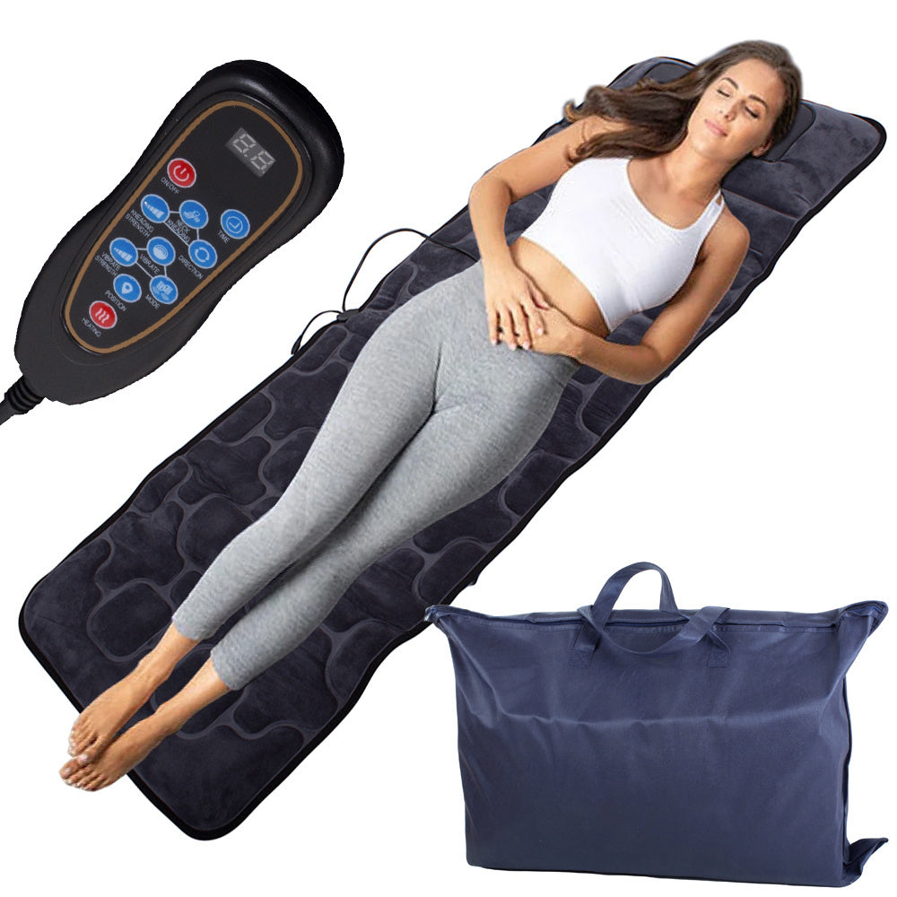 Massage Måtte med Varme og Fjernbetjening – Helkropsmassage med 5 Massagezoner