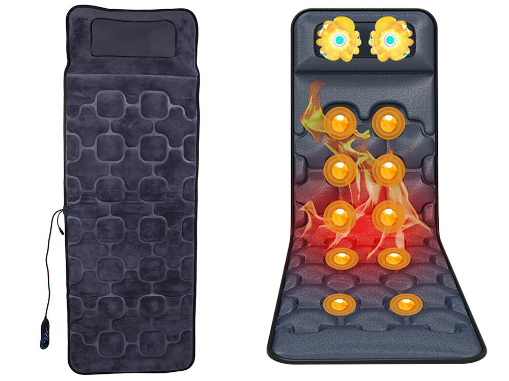 Massage Måtte med Varme og Fjernbetjening – Helkropsmassage med 5 Massagezoner