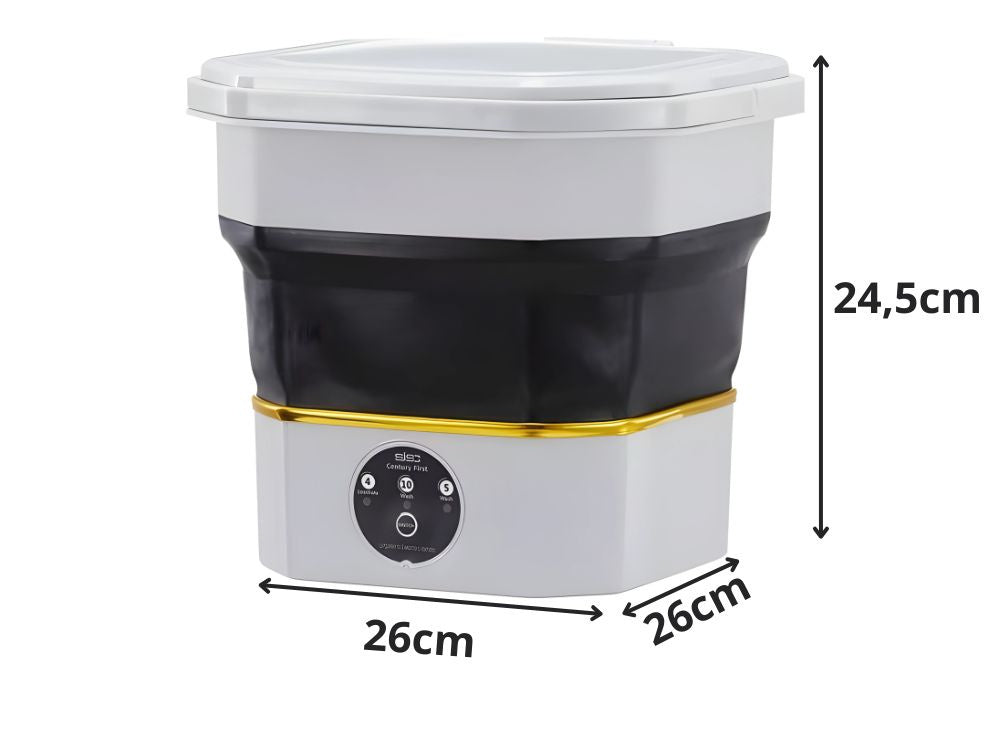 Mini Foldbar Rejsevaskemaskine 6L – Kompakt Vaskemaskine til Undertøj og Let Tøj