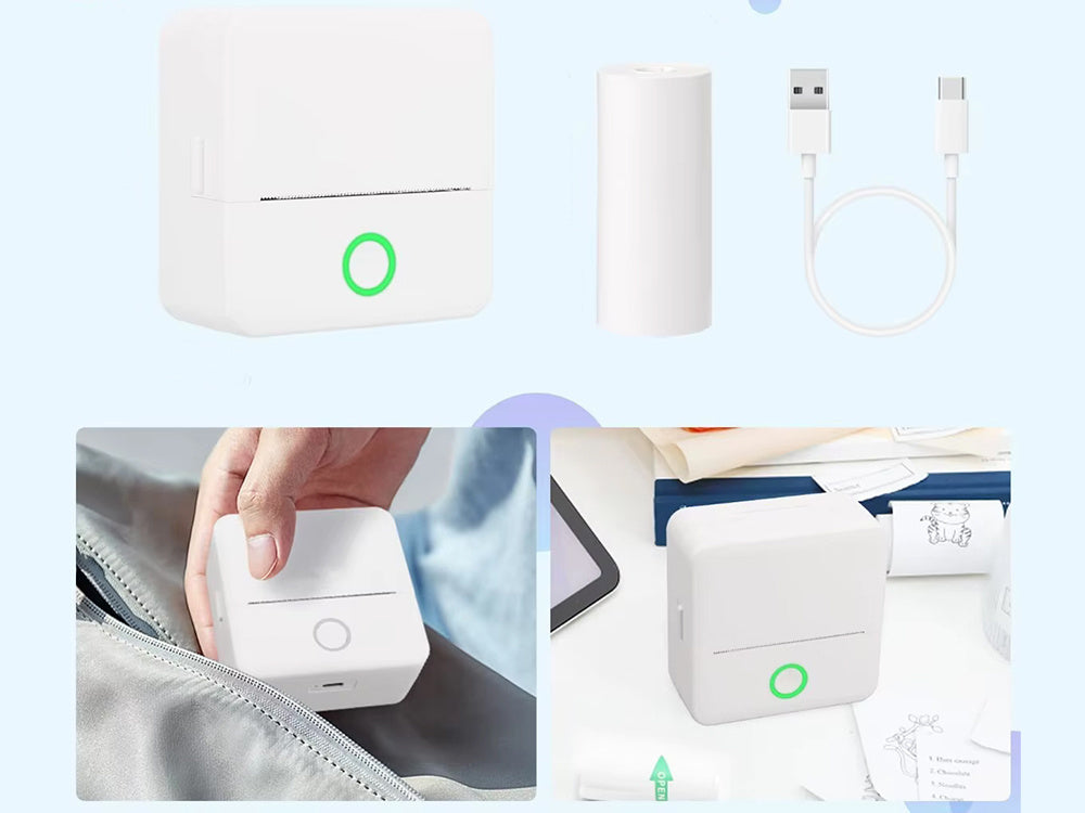 Mini Termoprinter, trådløs – Print fotos, noter og mærkater på farten