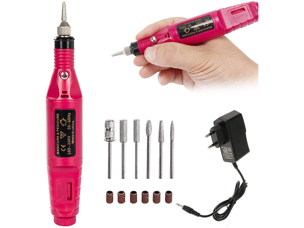 Elektrisk nagelfil för manikyr och pedikyr – Rosa