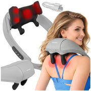 Shiatsu nakkemassager trådløs med varme – USB-C & 3 massageprogrammer