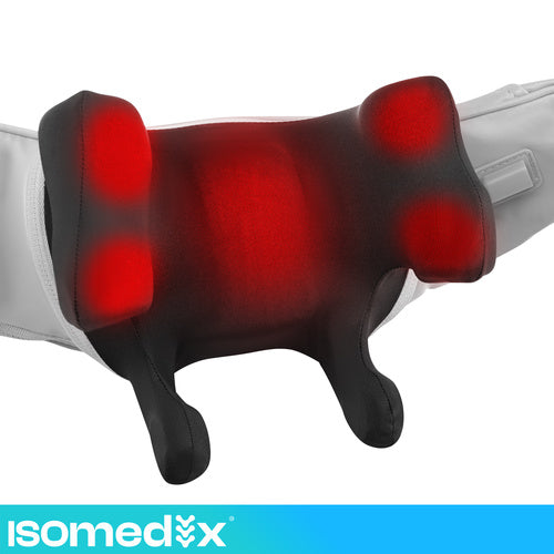 Shiatsu nakkemassager trådløs med varme – USB-C & 3 massageprogrammer