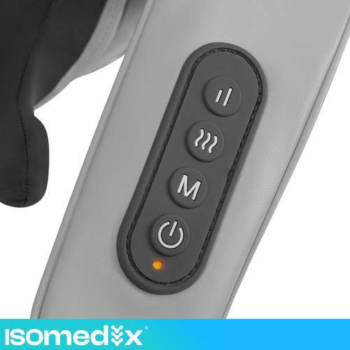 Shiatsu nakkemassager trådløs med varme – USB-C & 3 massageprogrammer