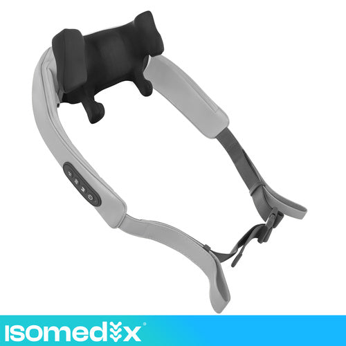 Shiatsu nakkemassager trådløs med varme – USB-C & 3 massageprogrammer