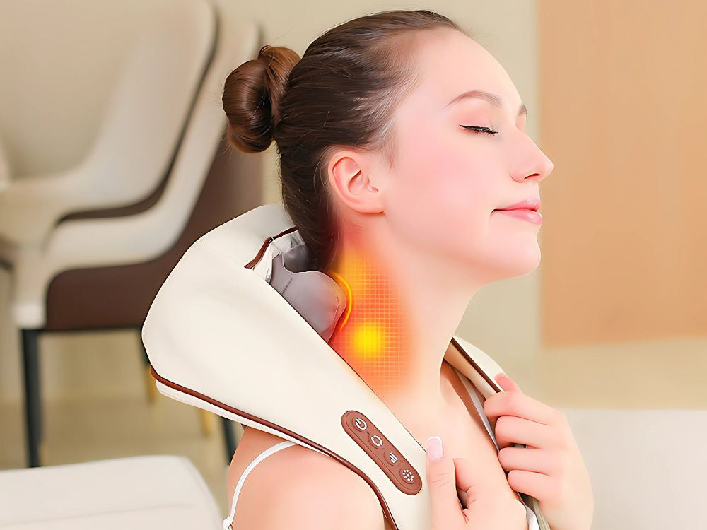 Trådløs Nakkemassager med Varme – Afslapning i Hverdagen