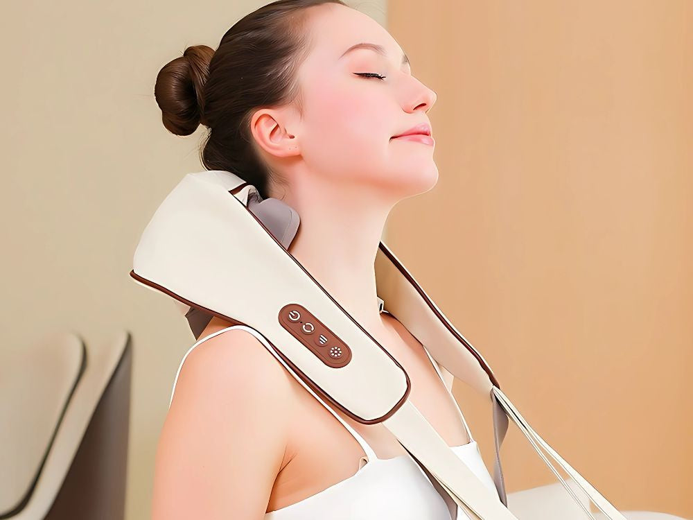 Trådløs Nakkemassager med Varme – Afslapning i Hverdagen