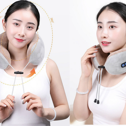 Blød nakkepude med Massage som bl.a kan bruges til rejsepude