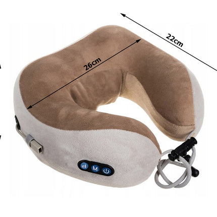 Blød nakkepude med Massage som bl.a kan bruges til rejsepude