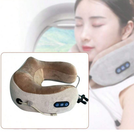 Blød nakkepude med Massage som bl.a kan bruges til rejsepude