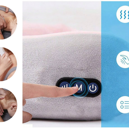 Blød nakkepude med Massage som bl.a kan bruges til rejsepude