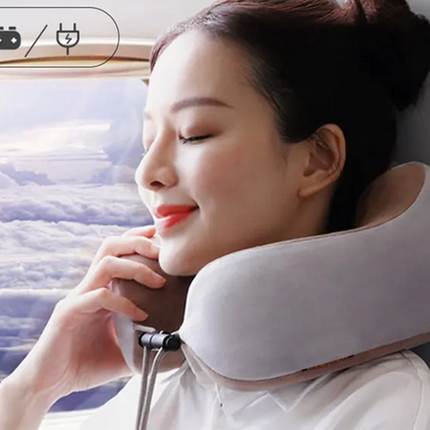 Blød nakkepude med Massage som bl.a kan bruges til rejsepude