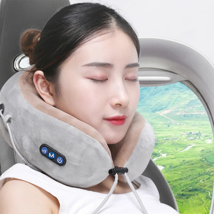 Blød nakkepude med Massage som bl.a kan bruges til rejsepude