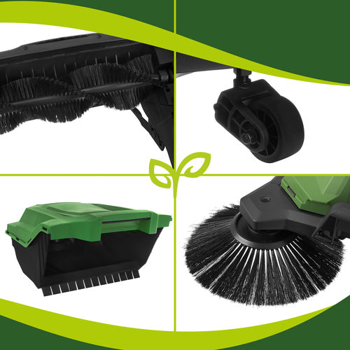 Sopmaskin 68 cm för plattor & terrass – 24L Uppsamlare