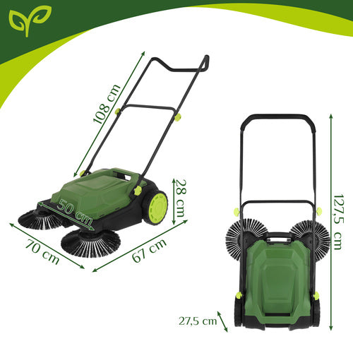 Sopmaskin 68 cm för plattor & terrass – 24L Uppsamlare