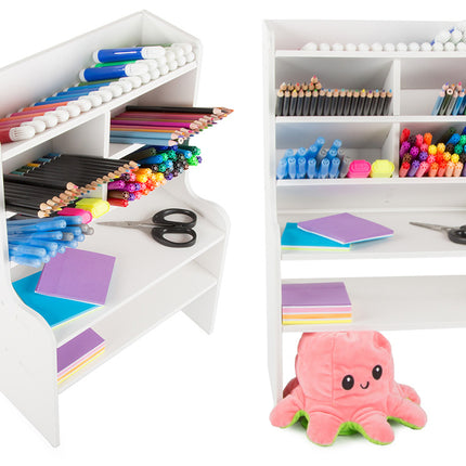 Skrivbordsarrangör med hyllor – praktisk förvaring för kontoret