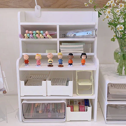 Skrivbordsarrangör med hyllor – praktisk förvaring för kontoret